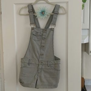 Mossimo Denim Striped Overalls